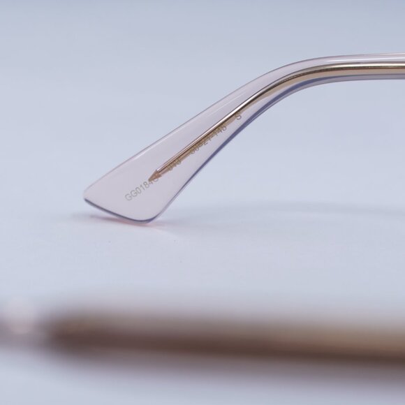 Gucci GG0184O 013 Square Eyeglasses - Transparent Pink 50mm - Picture 8 of 12